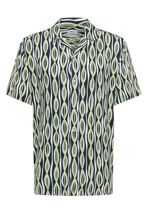 Mustang Koszula Layton 1016473 Zielony Relaxed Fit. Kolor: zielony. Materiał: wiskoza