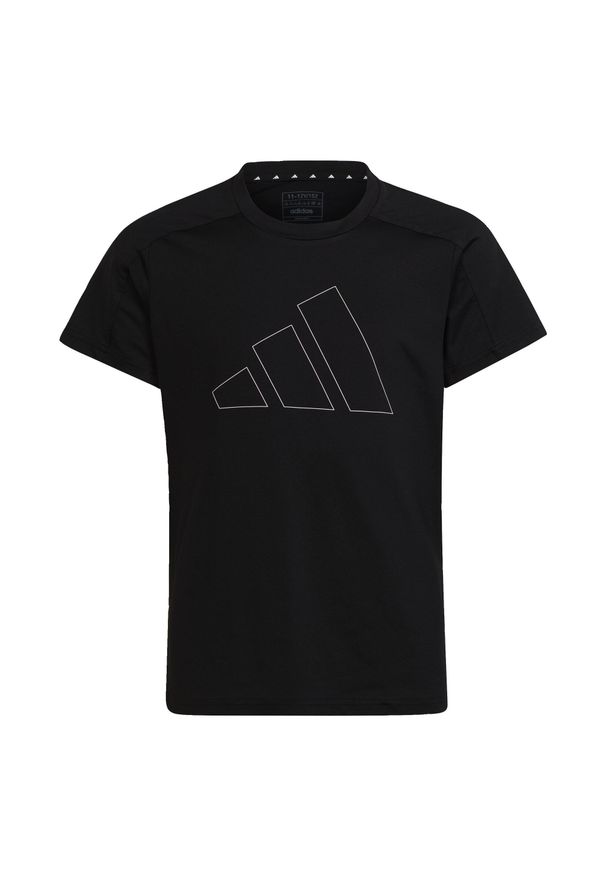 Adidas - Train Essentials AEROREADY Regular-Fit Logo Training Tee. Kolor: czarny, biały, wielokolorowy. Materiał: materiał. Sport: joga i pilates