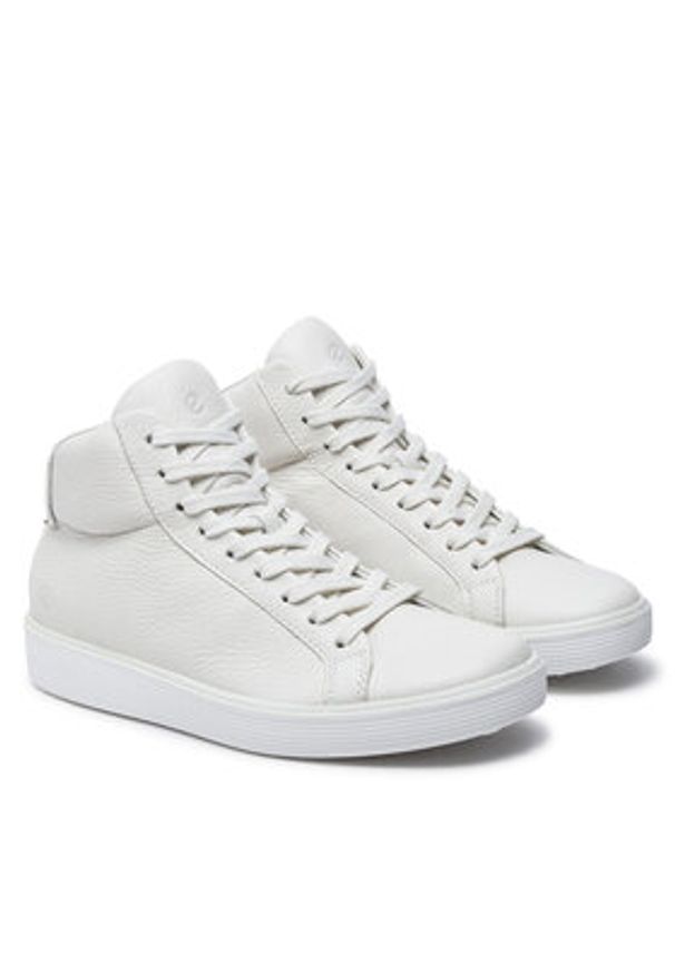 ecco - ECCO Sneakersy Soft 60 W 21922301007 Biały. Kolor: biały. Materiał: skóra