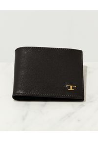 TOD'S - Brązowy portfel skórzany. Kolor: brązowy. Materiał: skóra