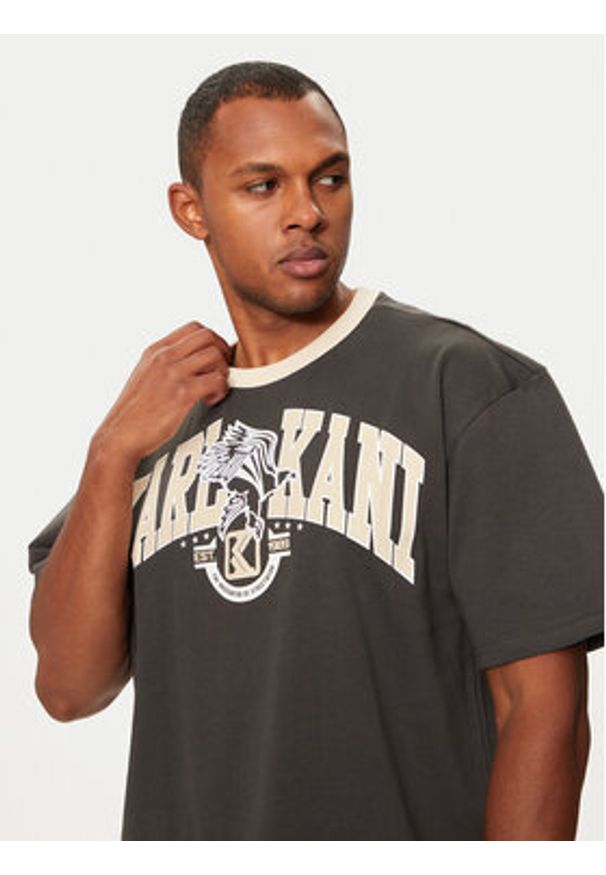 Karl Kani T-Shirt Eagle Print 60300106 Beżowy Regular Fit. Kolor: beżowy. Materiał: bawełna. Wzór: nadruk