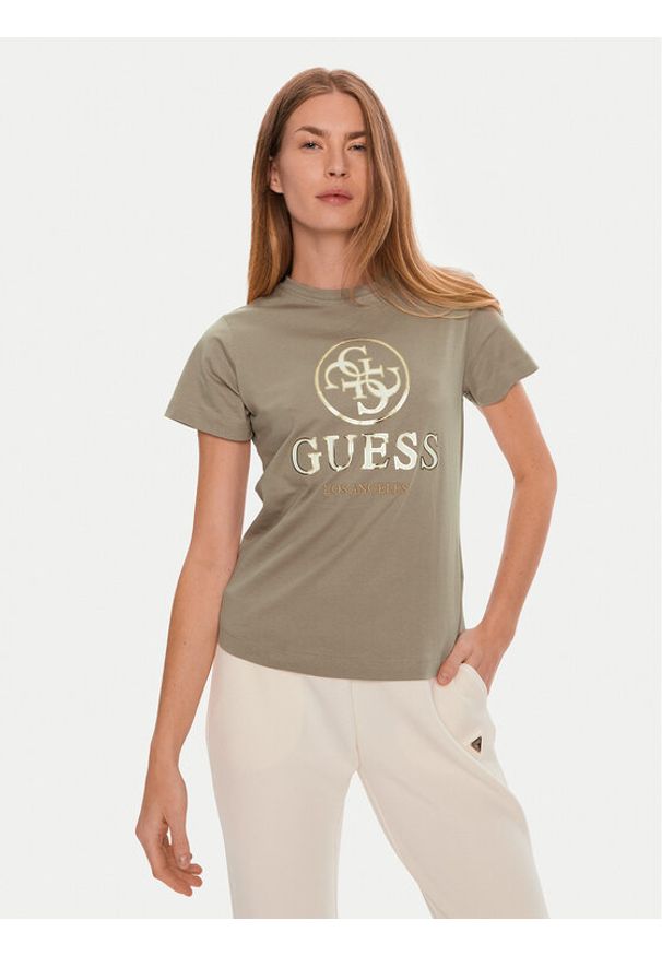 Guess T-Shirt V4BI00 I3Z14 Szary Regular Fit. Kolor: szary. Materiał: bawełna