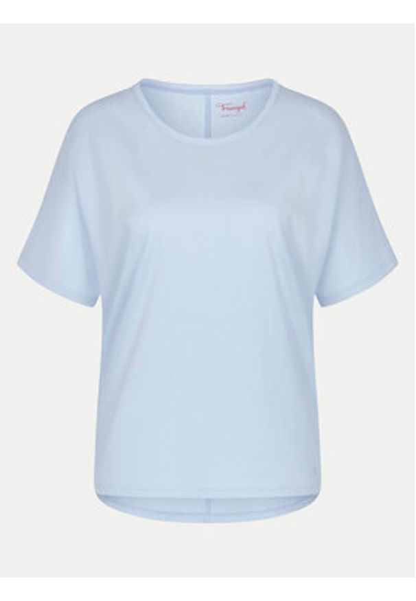 Triumph Koszulka piżamowa Mix & Match 10218281 Błękitny Relaxed Fit. Kolor: niebieski. Materiał: bawełna