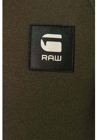 G-Star RAW - G-Star Raw - Bluza D18213.A971.995. Okazja: na co dzień. Typ kołnierza: kaptur. Kolor: zielony. Długość rękawa: raglanowy rękaw. Styl: casual #2