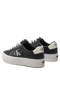 Calvin Klein Jeans Sneakersy Vulc Flatform Laceup Lth YW0YW01474 Czarny. Kolor: czarny