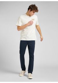 Lee - LEE DAREN ZIP FLY MĘSKIE SPODNIE MATERIAŁOWE DEEP NAVY L707TY64 112145476. Materiał: materiał #3