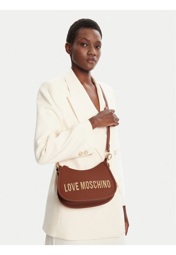 Love Moschino - LOVE MOSCHINO Torebka JC4027PP1NKD0312 Brązowy. Kolor: brązowy. Materiał: skórzane