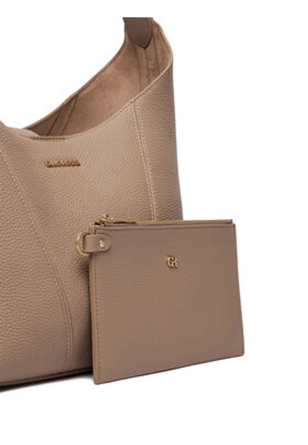 Gino Rossi - GINO ROSSI Torebka EO-LA321-1072 Beżowy. Kolor: beżowy. Materiał: skórzane