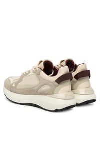 Love Moschino - LOVE MOSCHINO Sneakersy JA15415G0NINE10A Beżowy. Kolor: beżowy. Materiał: zamsz, skóra