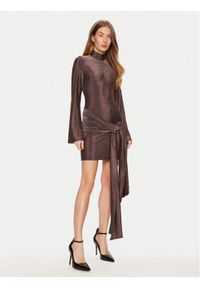 BARDOT - Bardot Sukienka koktajlowa 59556DB Brązowy Slim Fit. Kolor: brązowy. Materiał: syntetyk. Styl: wizytowy #1
