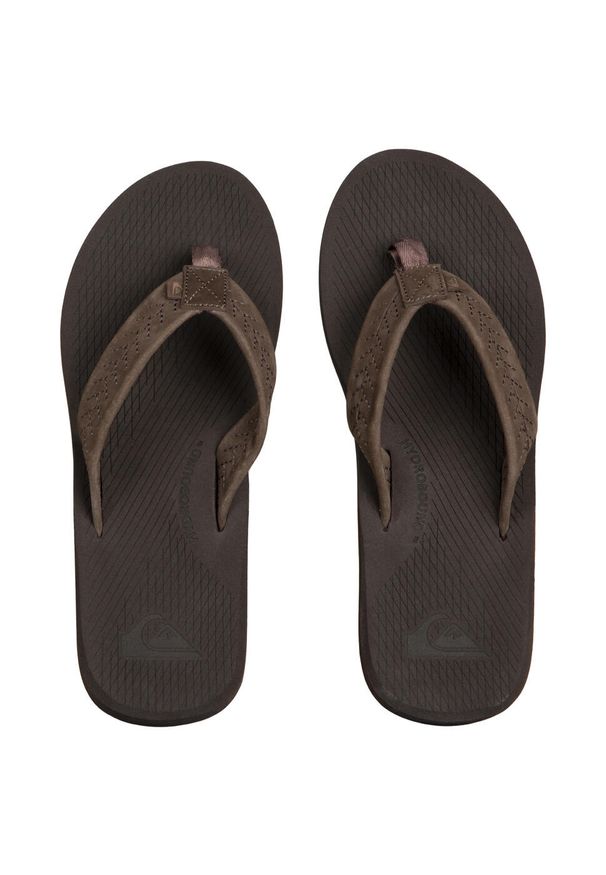 Quiksilver - Japonki Left Coasta Męskie. Okazja: na plażę. Kolor: brązowy. Materiał: nubuk, syntetyk, kauczuk. Styl: sportowy