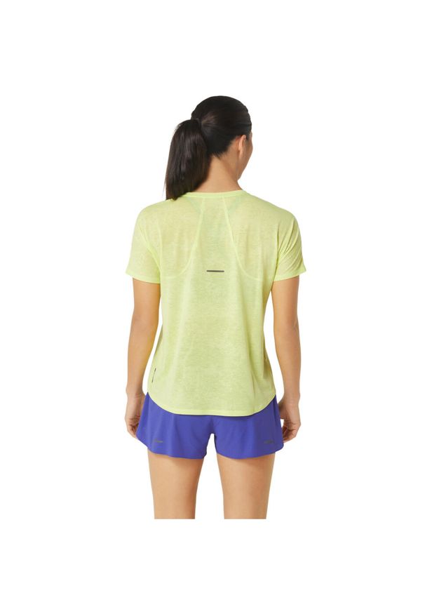 Asics - T-shirt sportowy z krótkim rękawem damski ASICS Metarun Pattern SS Top. Kolor: żółty. Materiał: poliester. Długość rękawa: krótki rękaw. Długość: krótkie