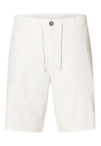 Selected Homme Szorty materiałowe Brody 16087638 Écru Regular Fit. Materiał: len, bawełna #5
