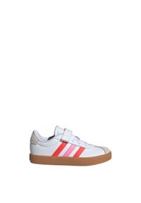 Adidas - Buty VL Court 3.0 Skateboarding Kids. Kolor: biały, czerwony, wielokolorowy, różowy. Materiał: zamsz. Wzór: gładki. Sport: skateboard
