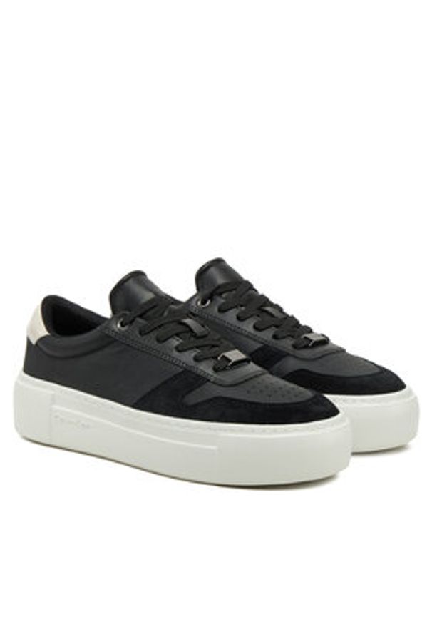 Calvin Klein Sneakersy HW0HW02409 Czarny. Kolor: czarny. Materiał: skóra