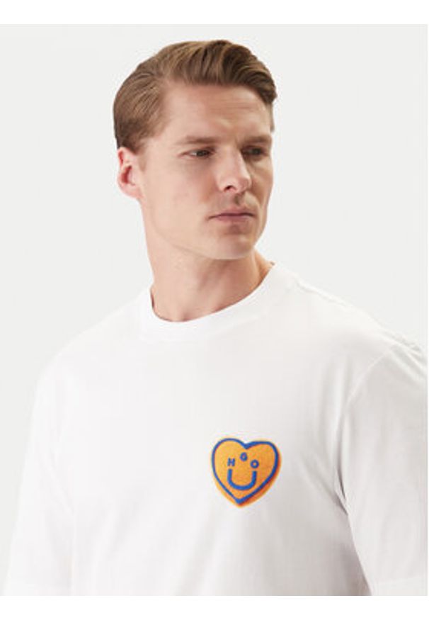 Hugo - HUGO T-Shirt Nalentinio 50562727 Biały Regular Fit. Kolor: biały. Materiał: bawełna