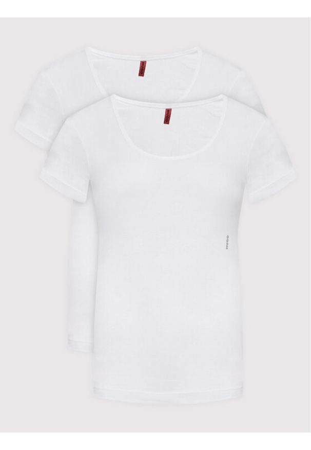 Hugo Komplet 2 t-shirtów Twin 50469660 Biały Regular Fit. Kolor: biały. Materiał: bawełna