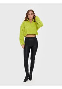 Vero Moda Spodnie z imitacji skóry Storm 10270787 Czarny Slim Fit. Kolor: czarny. Materiał: skóra