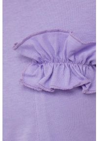 United Colors of Benetton t-shirt bawełniany kolor fioletowy. Kolor: fioletowy. Materiał: bawełna. Styl: klasyczny #4