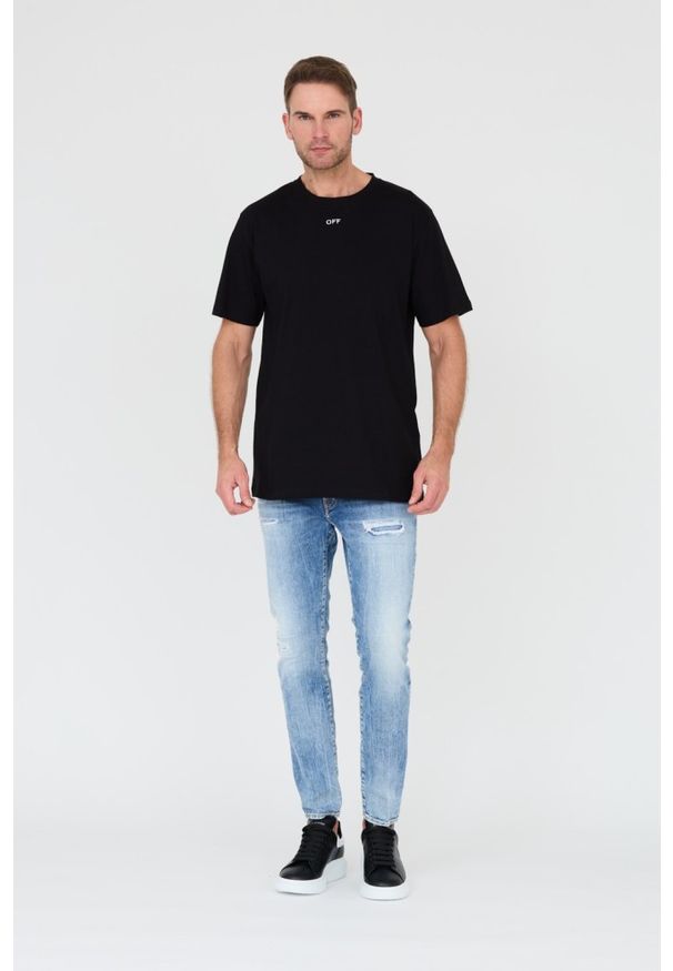 OFF-WHITE Czarny męski t-shirt, Rozmiar S. Kolor: czarny