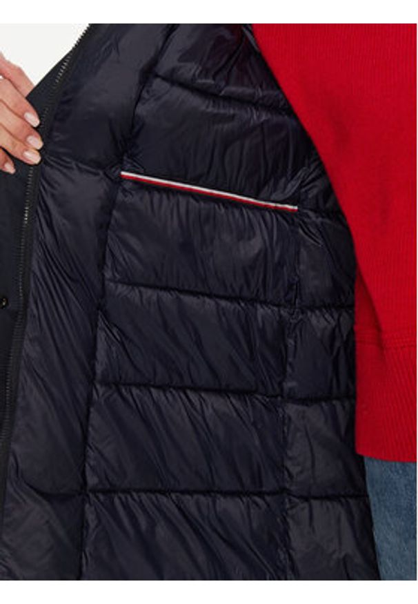TOMMY HILFIGER - Tommy Hilfiger Parka WW0WW43121 Niebieski Regular Fit. Kolor: niebieski. Materiał: bawełna, syntetyk