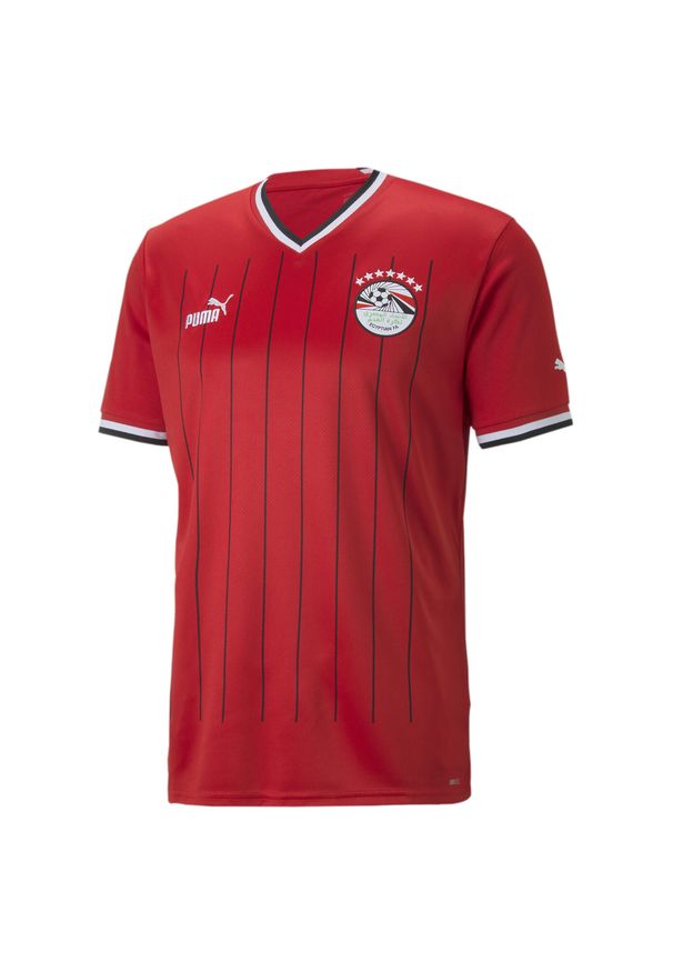 Puma - Męska replika koszulki domowej Egiptu 22/23 PUMA Tango Red White. Kolor: czerwony, biały, wielokolorowy. Sport: piłka nożna
