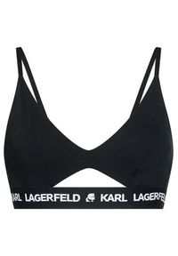 Karl Lagerfeld - KARL LAGERFELD Biustonosz braletka Peephole Logo 211W2101 Czarny. Kolor: czarny. Materiał: lyocell #4