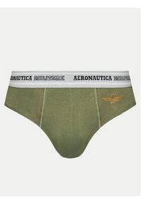 Aeronautica Militare Komplet 2 par slipów AM1USL002 Khaki. Kolor: brązowy. Materiał: bawełna #3