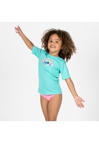 Dół kostiumu kąpielowego dla dzieci Decathlon. Kolor: różowy. Materiał: poliester, materiał, elastan #1