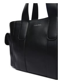 Calvin Klein Torebka Webbing Strap Small Tote LV04F3290G Czarny. Kolor: czarny. Materiał: skórzane #2