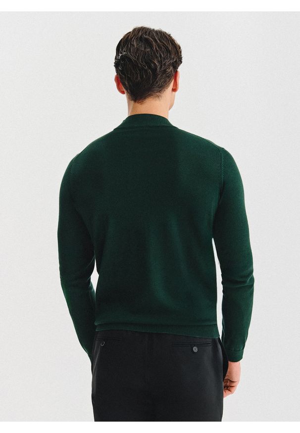 Pako Lorente - PAKO LORENTE - Zielony bawełniany półgolf męski. Kolor: niebieski, zielony. Materiał: bawełna. Sezon: jesień