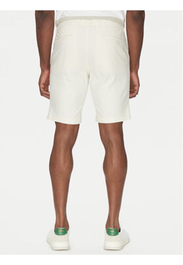 BOSS Szorty materiałowe 50536874 Écru Slim Fit. Materiał: bawełna
