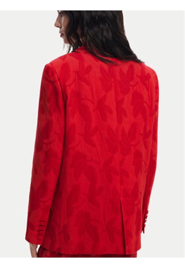 Desigual Marynarka Misuri 25SWEW18 Czerwony Regular Fit. Kolor: czerwony. Materiał: wiskoza, bawełna