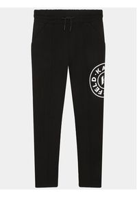 Karl Lagerfeld Kids Spodnie dresowe Z14216 S Czarny Regular Fit. Kolor: czarny. Materiał: wiskoza