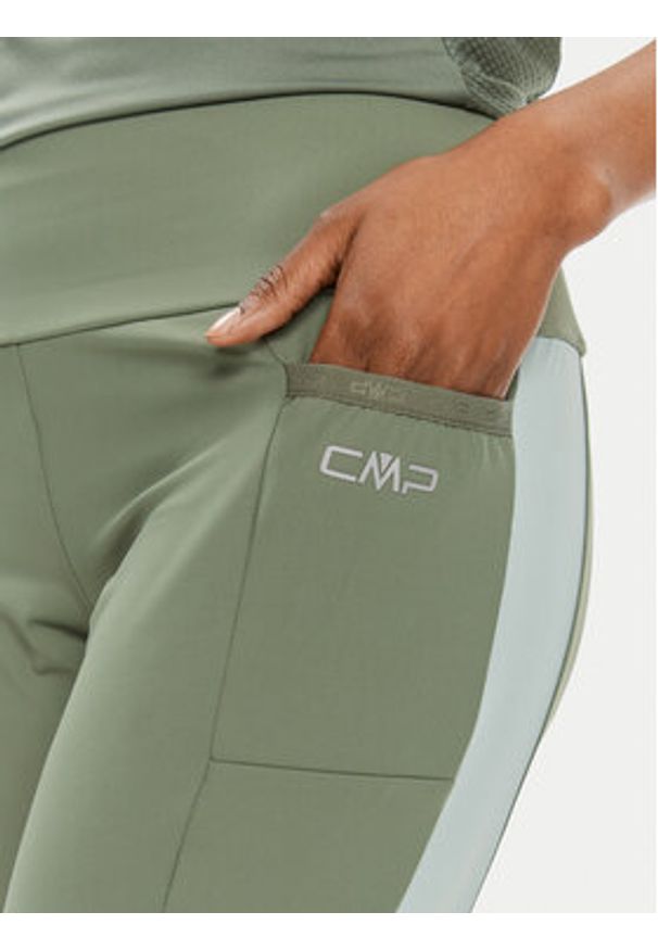 CMP Legginsy 34T6766 Zielony Regular Fit. Kolor: zielony. Materiał: syntetyk