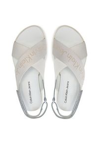 Calvin Klein Jeans Sandały Flatform Sandal Sling In Mr YW0YW01362 Biały. Kolor: biały #3