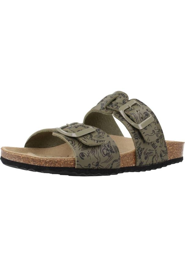 Geox - Sandały GEOX J GHITA BOY Zielony. Kolor: zielony. Materiał: syntetyk. Sezon: lato
