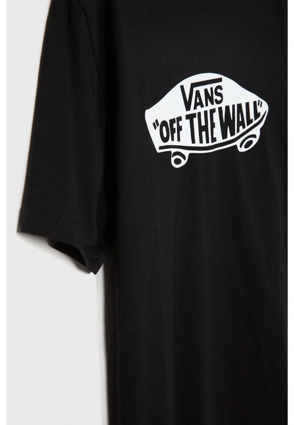 Vans - T-shirt dziecięcy 122-174 cm. Okazja: na co dzień. Kolor: czarny. Wzór: nadruk. Styl: casual