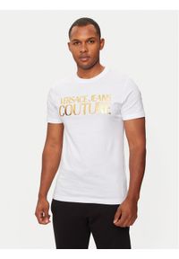 Versace Jeans Couture T-Shirt 77GAHT05 Biały Regular Fit. Kolor: biały. Materiał: bawełna #1