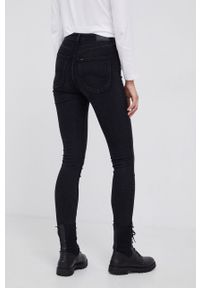 Lee jeansy Ivy Black Whitney damskie high waist. Stan: podwyższony. Kolor: czarny #2
