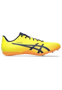 Buty kolce Asics Hypersprint 8 1093A197 750 żółte. Kolor: żółty. Materiał: syntetyk. Szerokość cholewki: normalna. Sport: bieganie #1