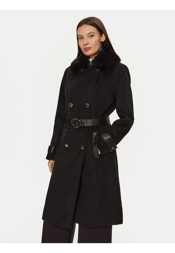 Guess Płaszcz przejściowy Amelia W4BL46 WGKI2 Czarny Regular Fit. Kolor: czarny. Materiał: syntetyk