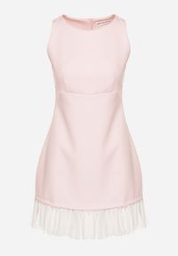 Born2be - Różowa Elegancka Sukienka Taliowana Florzedi. Okazja: na co dzień, na imprezę. Kolor: różowy. Typ sukienki: proste. Styl: elegancki #4