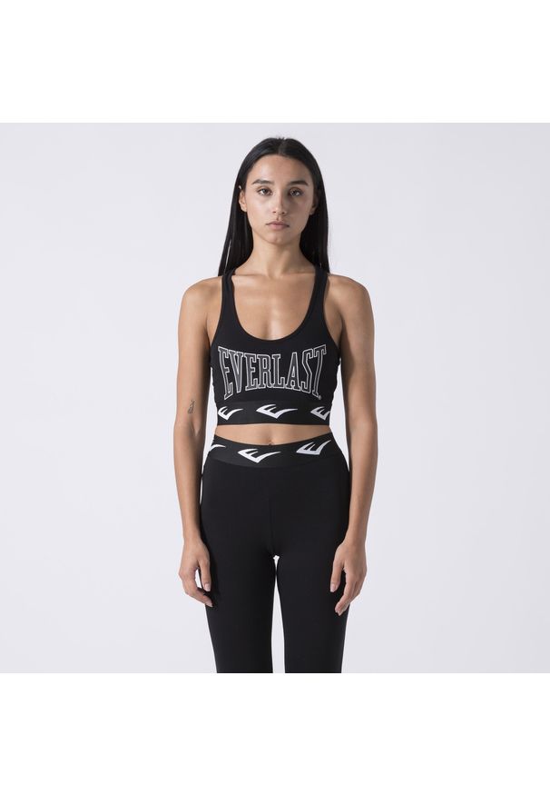 EVERLAST - Iconic Crop Top Czarny Bawelna, Elastan. Kolor: czarny. Materiał: elastan
