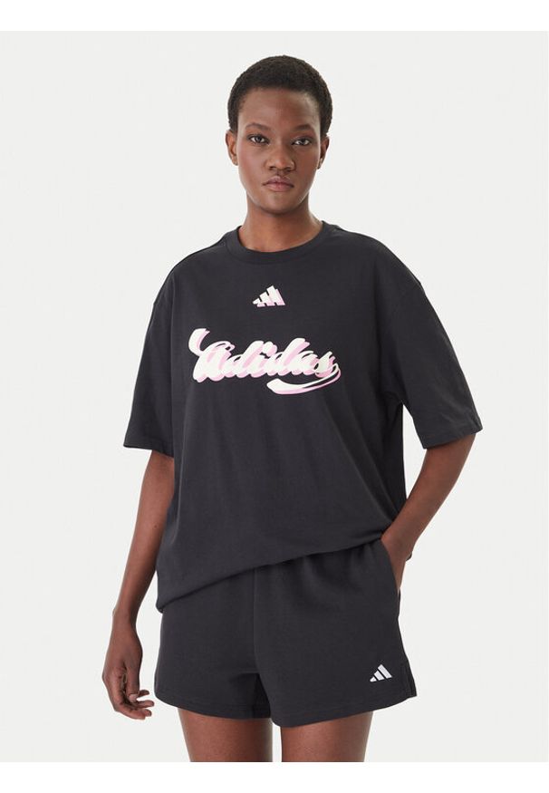 Adidas - adidas T-Shirt House Of Tiro Graphic KB7170 Czarny Oversize. Kolor: czarny. Materiał: bawełna