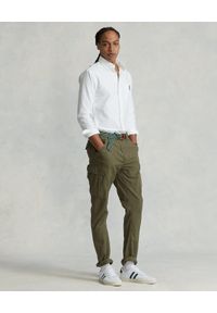 Ralph Lauren - RALPH LAUREN - Biała koszula z misiem Oxford Custom Slim Fit. Typ kołnierza: polo. Kolor: biały. Materiał: bawełna. Wzór: aplikacja. Styl: klasyczny #2