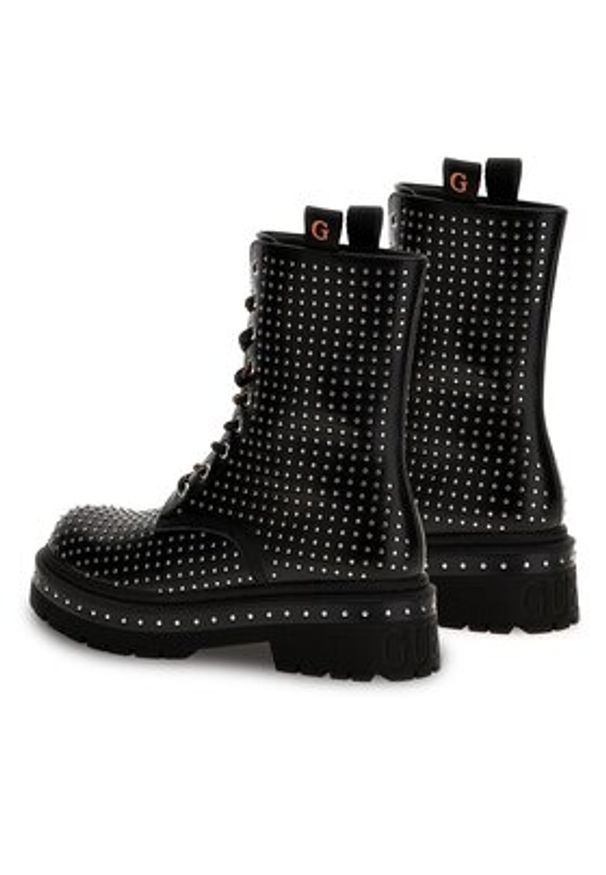 Guess Botki Joya FL7JYA PEL10 Czarny. Kolor: czarny. Materiał: skóra