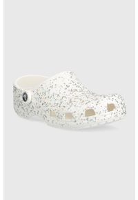 Crocs klapki dziecięce CLASSIC STARRY GLITTER kolor srebrny. Nosek buta: okrągły. Kolor: srebrny #3