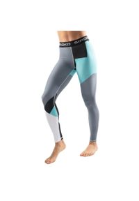 SIROKO - Damskie legginsy termoaktywne Sporty zimowe Siroko Ether. Kolor: niebieski. Sezon: zima