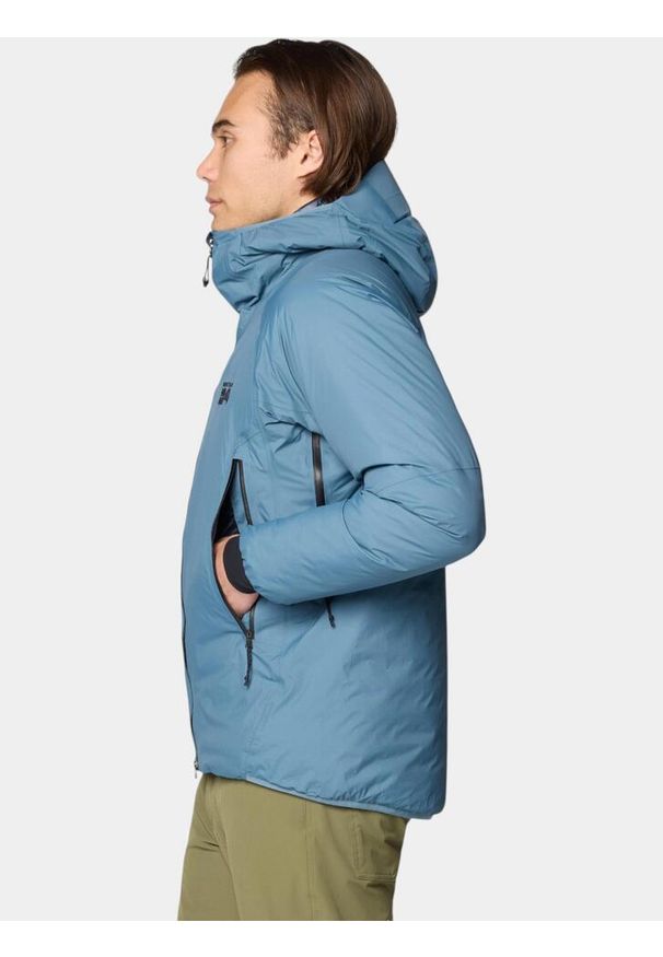 MOUNTAIN HARDWEAR - Kurtka Puchowa Męska Mountain Hardwear Storm Whisperer. Kolor: niebieski. Materiał: puch. Sport: turystyka piesza